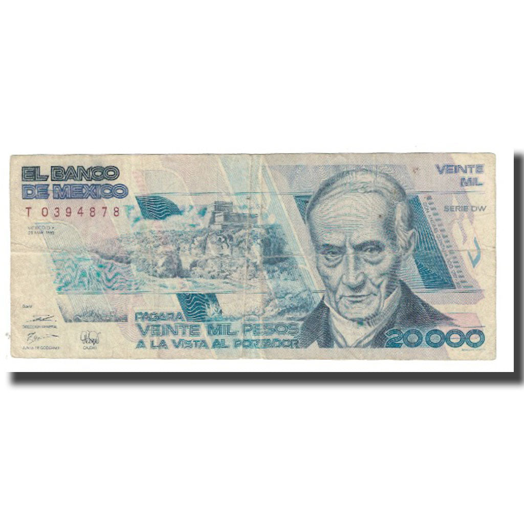 Billete, 20,000 Pesos, 1989, México, 1989-03-28, KM:92b, MBC