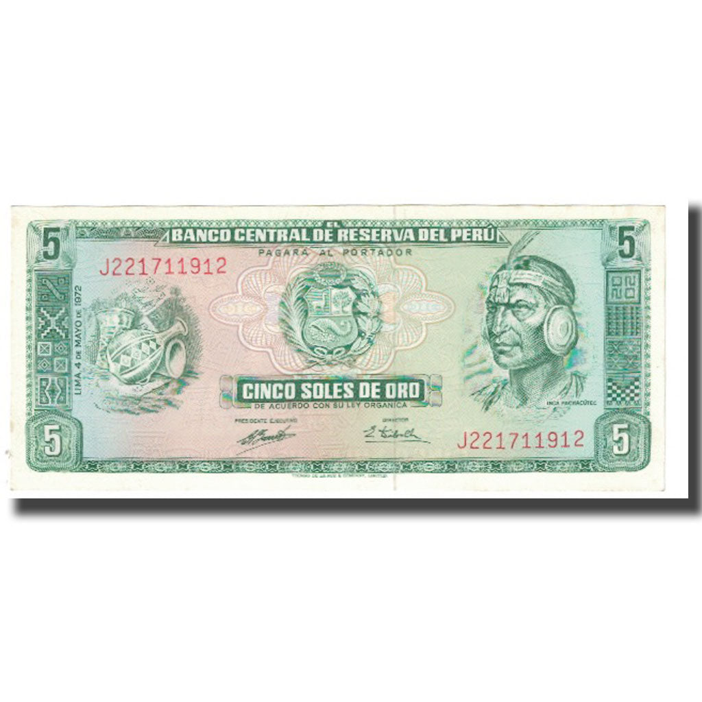 Banknote, Peru, 5 Soles De Oro, 1972, 1972-05-04, KM:99c, AU(55-58)