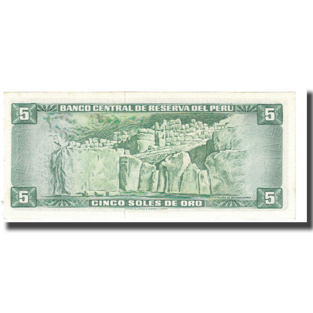 Banknote, Peru, 5 Soles De Oro, 1972, 1972-05-04, KM:99c, AU(55-58)