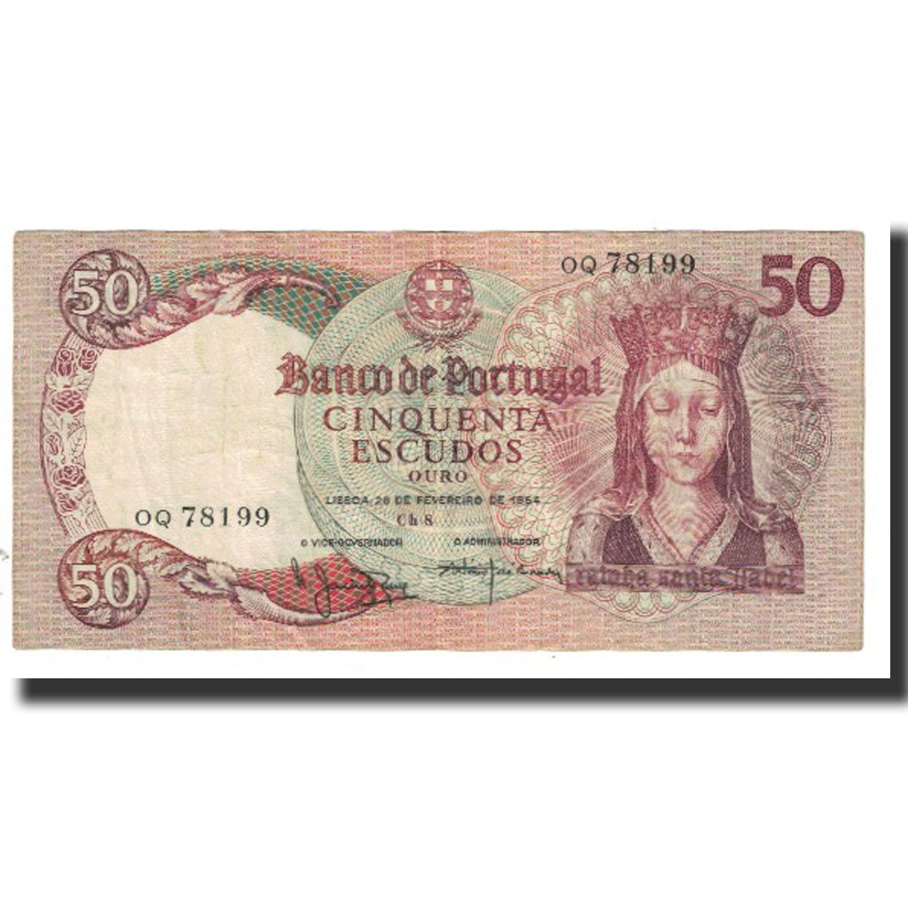 Banknote, Portugal, 50 Escudos, 1964, 1964-02-28, KM:168, EF(40-45)