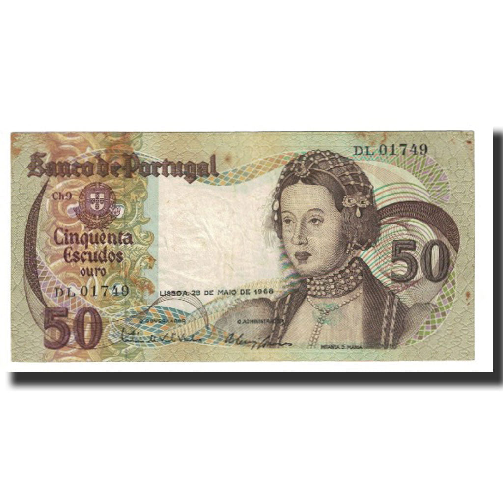 Banconote, Portogallo, 50 Escudos, 1968, 1968-05-28, KM:174b, BB