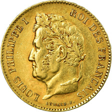 Munten, Frankrijk, Louis-Philippe, 40 Francs, 1831, Paris, ZF, Goud, KM:747.1