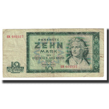 Biljet, Duitse Democratische Republiek, 10 Mark, 1964, KM:23a, TB
