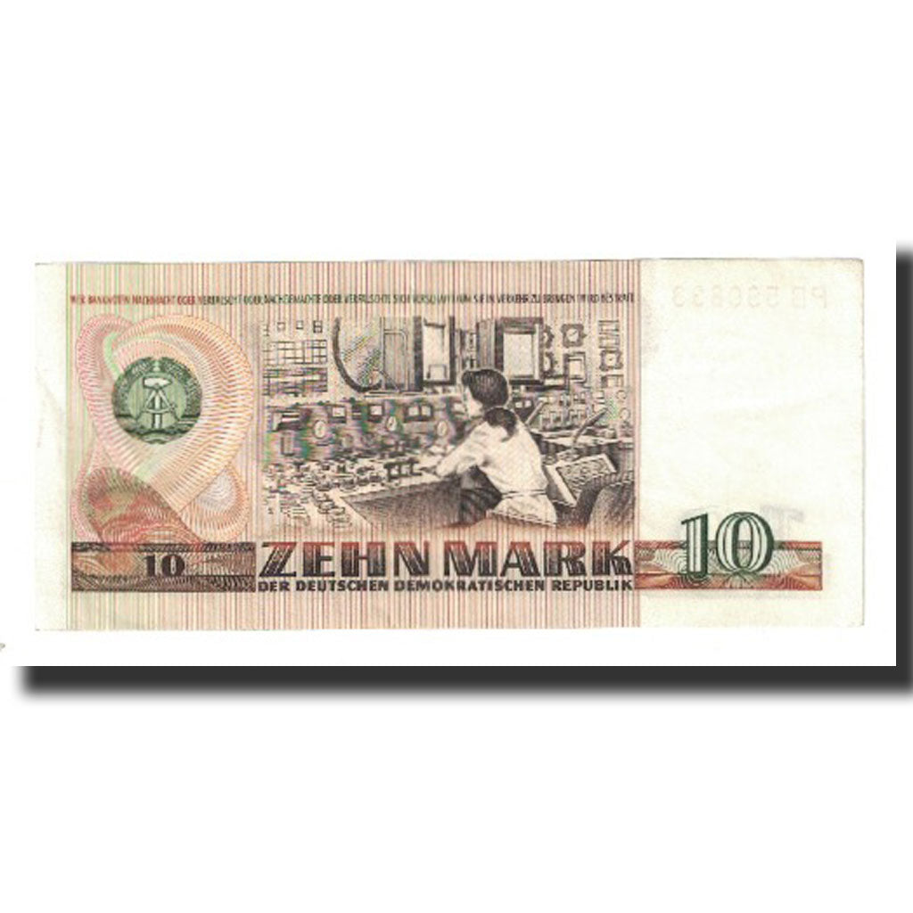 Banknote, Germany - Democratic Republic, 10 Mark, 1971, KM:28a, AU(55-58)