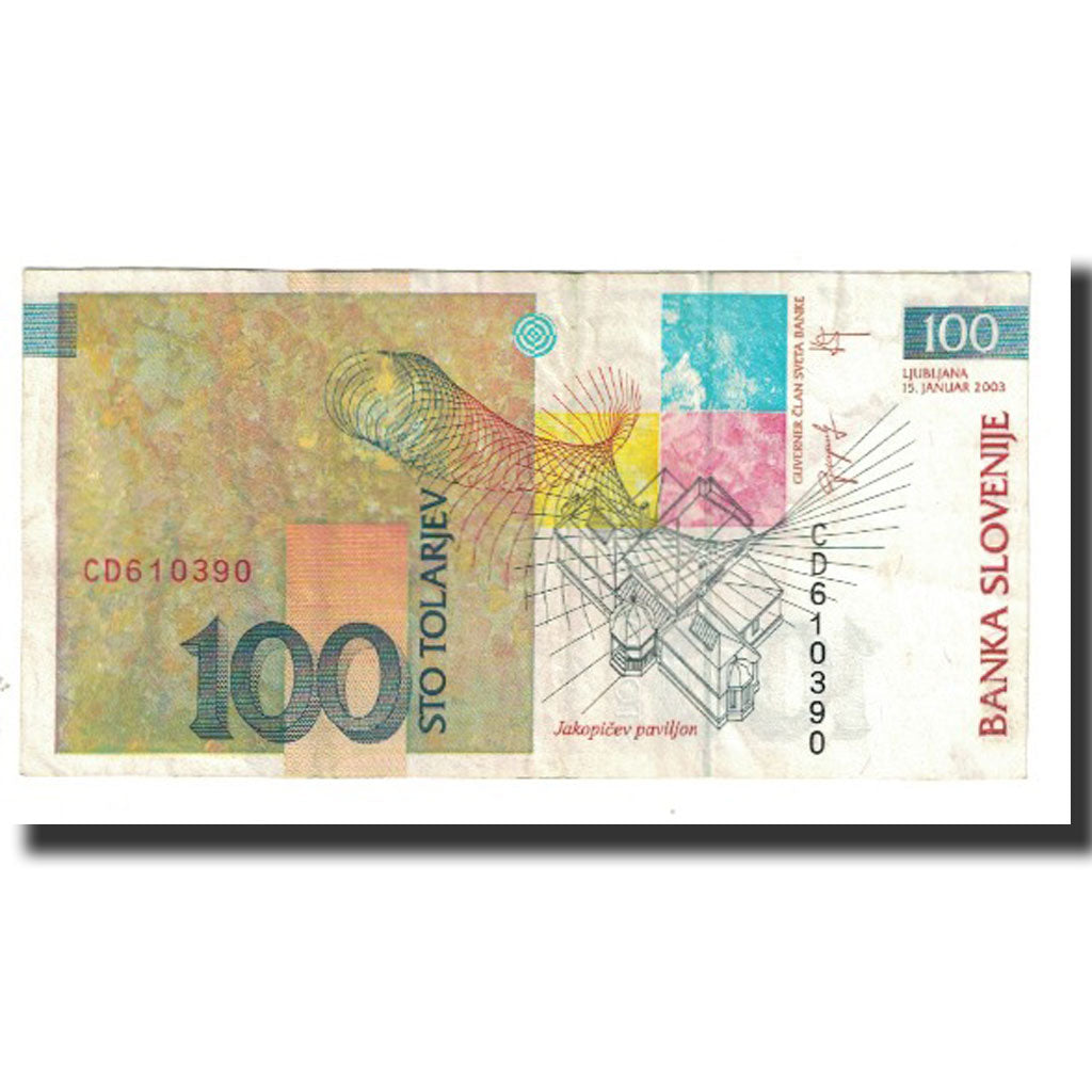 Banknote, Slovenia, 100 Tolarjev, 2003, 2003-01-15, KM:14A, EF(40-45)