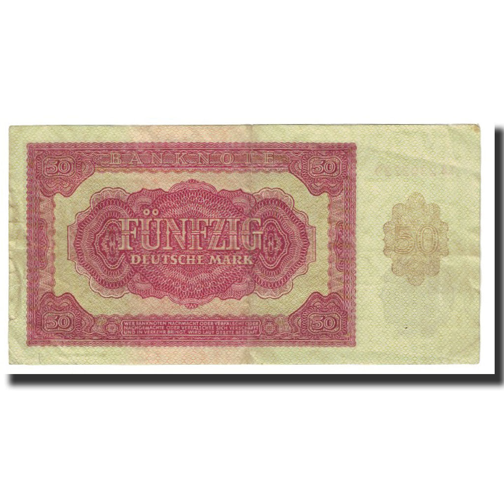 Billete, 50 Deutsche Mark, 1955, República Democrática Alemana, KM:20a, MBC