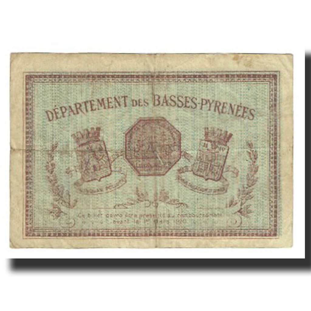 France, Bayonne, 50 Centimes, 1915, Chambre de Commerce, EF(40-45), Pirot:21-5