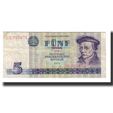 Banknot, Niemcy - NRD, 5 Mark, 1975, KM:27A, EF(40-45)