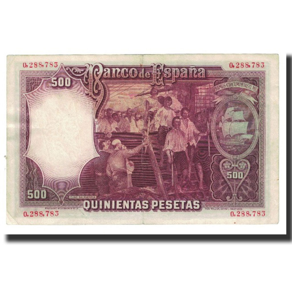 Banknote, Spain, 500 Pesetas, 1931, 1931-04-25, KM:84, AU(55-58)