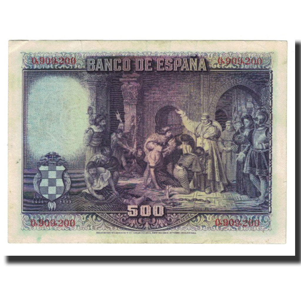 Banknote, Spain, 500 Pesetas, 1928, 1928-08-15, KM:77a, EF(40-45)