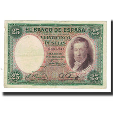 Biljet, Spanje, 25 Pesetas, 1931, KM:81, TTB