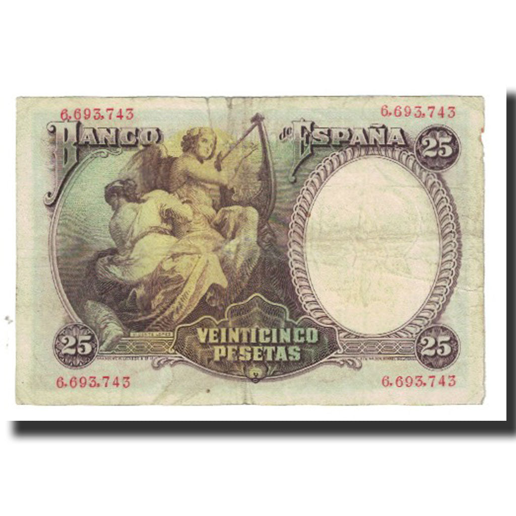 Banknote, Spain, 25 Pesetas, 1931, KM:81, EF(40-45)