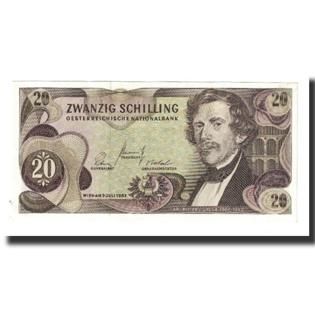 Banknote, Austria, 20 Schilling, 1967, 1967-07-02, KM:142a, UNC(63)