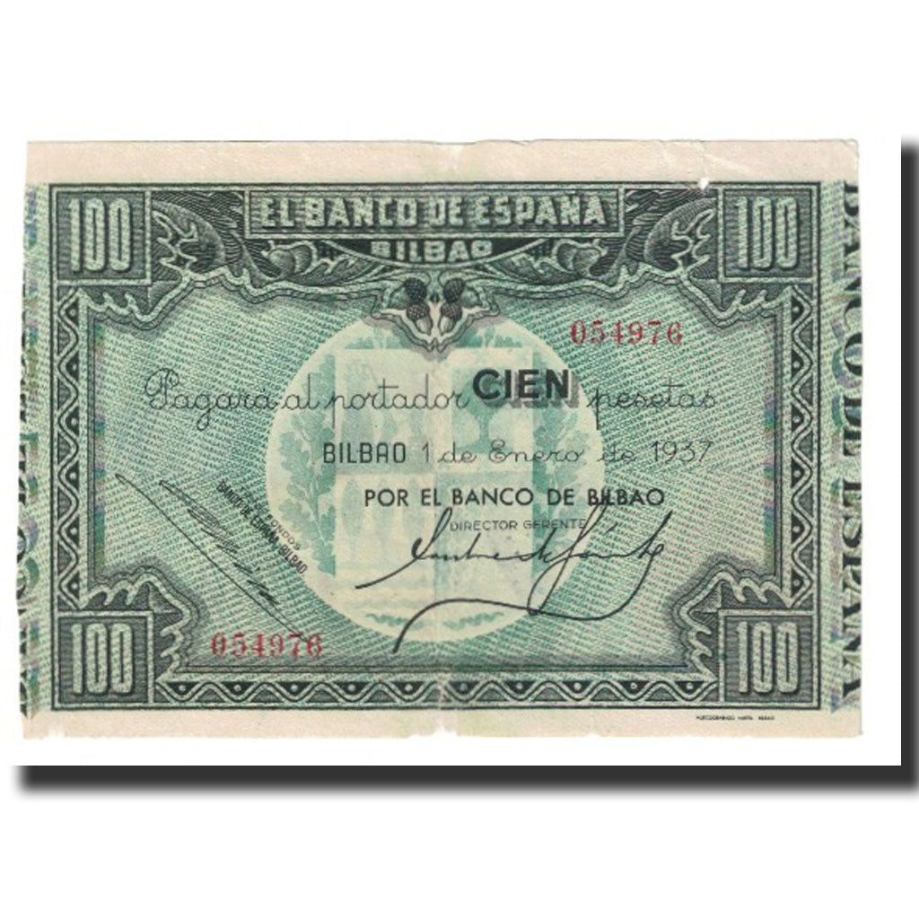 Banknote, Spain, 100 Pesetas, 1937, 1937-01-01, KM:S565, EF(40-45)
