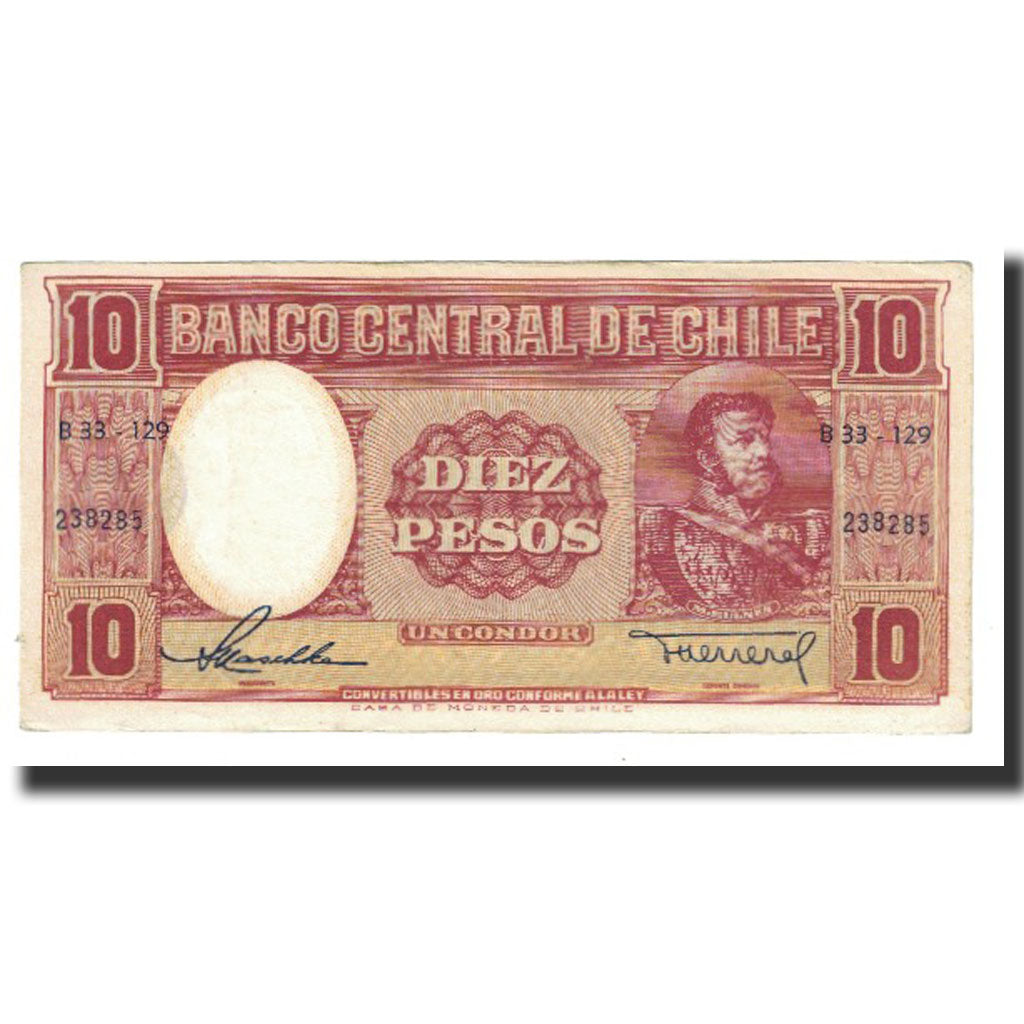 Banknote, Chile, 10 Pesos = 1 Condor, KM:120, AU(55-58)