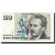 Banknote, Israel, 20 New Sheqalim, 1993, KM:59a, EF(40-45)