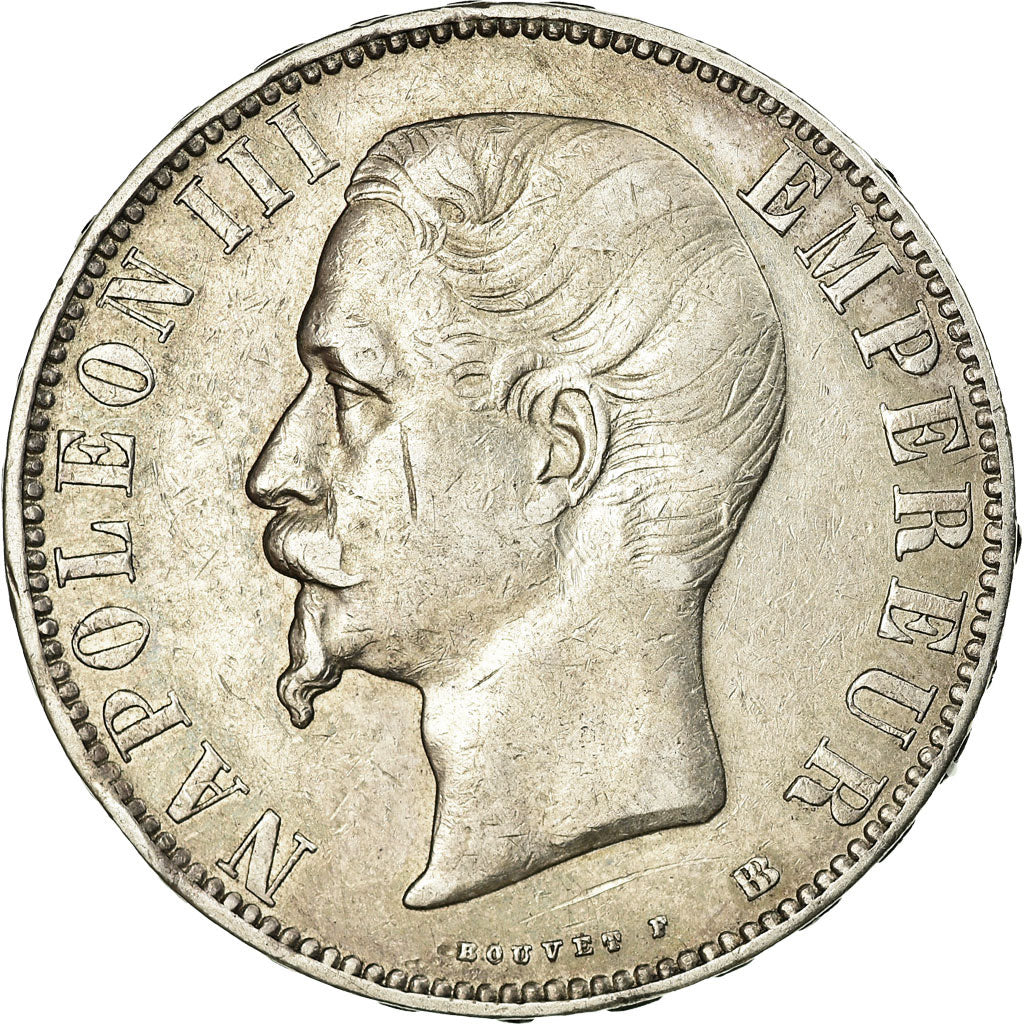 Coin, France, Napoleon III, Napoléon III, 5 Francs, 1856, Strasbourg