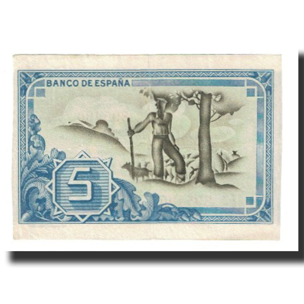 Banknote, Spain, 5 Pesetas, Bilbao, 1937, 1937, EF(40-45)