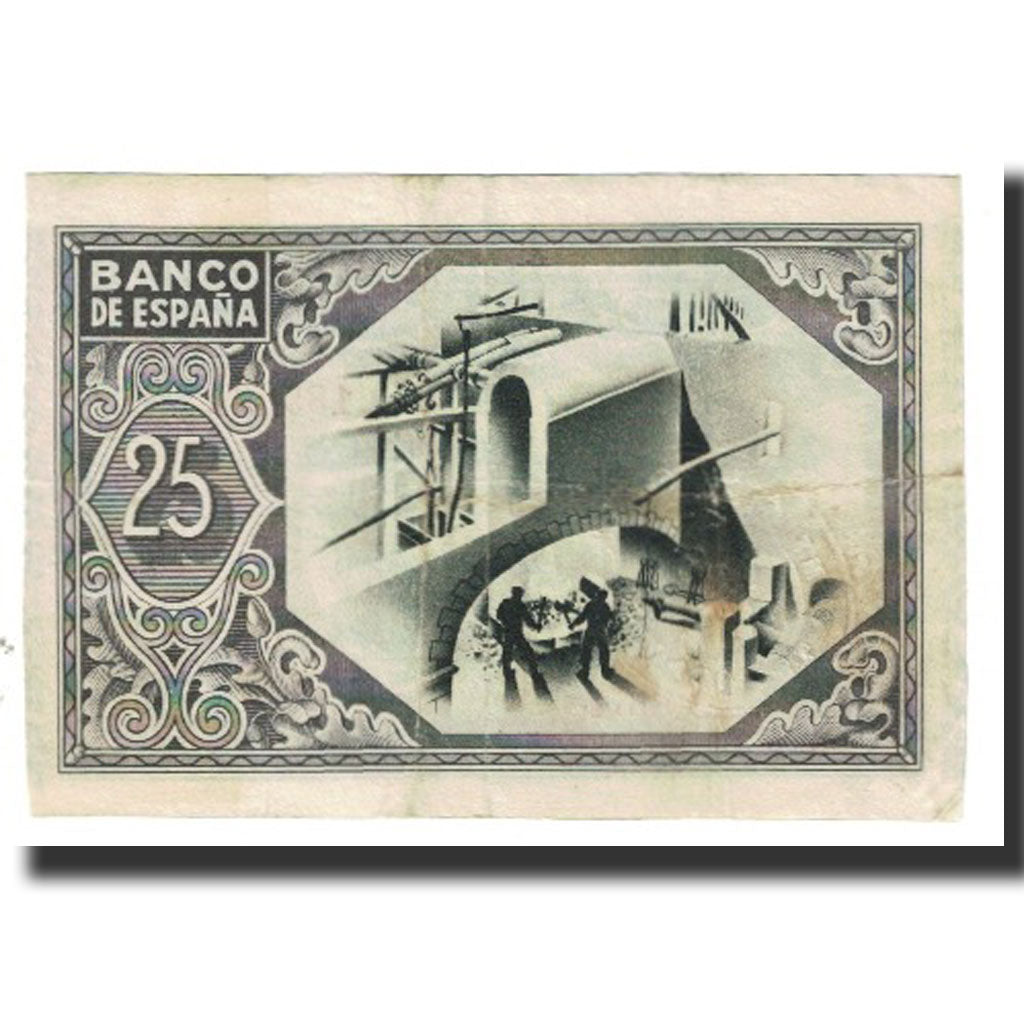 Banknote, Spain, 25 Pesetas, 1937, 1937-01-01, KM:S563, EF(40-45)