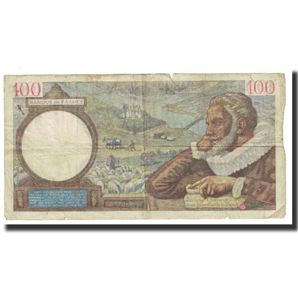 Francja, 100 Francs, Sully, 1940, P. Rousseau and R. Favre-Gilly, 1940-11-28