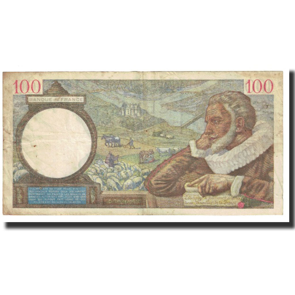 Frankrijk, 100 Francs, Sully, 1940, P. Rousseau and R. Favre-Gilly, 1940-08-01