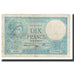 França, 10 Francs, Minerve, 1940, platet strohl, 1940-10-10, VF(20-25)