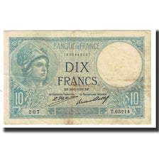 France, 10 Francs, Minerve, 1932, platet strohl, 1932-05-26, VF(30-35)