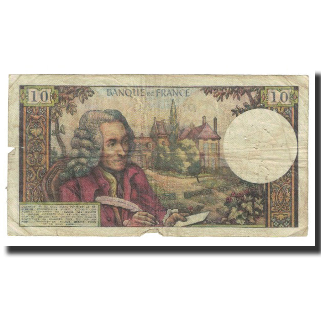France, 10 Francs, Voltaire, 1966, R.Tondu-G.Bouchet-H.Morant, 1966-03-03