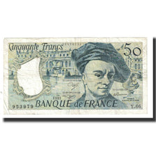 France, 50 Francs, Quentin de La Tour, 1991, STROHL TRONCHE DENTAUD, EF(40-45)