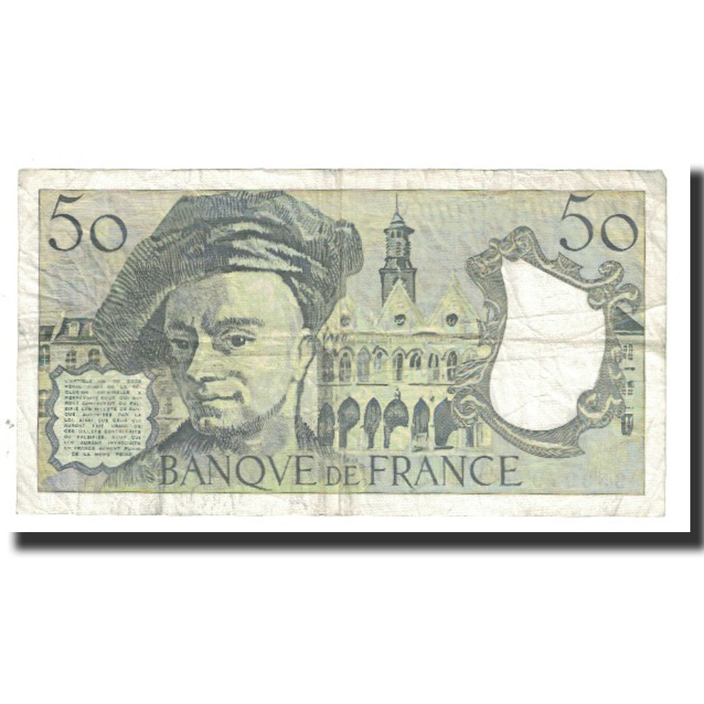 France, 50 Francs, Quentin de La Tour, 1991, STROHL TRONCHE DENTAUD, EF(40-45)
