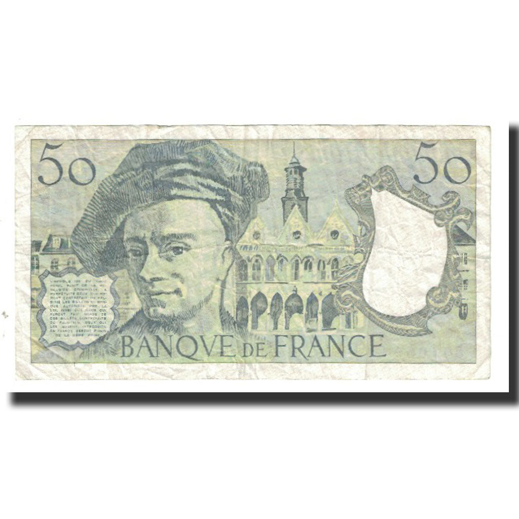 France, 50 Francs, Quentin de La Tour, 1991, STROHL TRONCHE DENTAUD, EF(40-45)