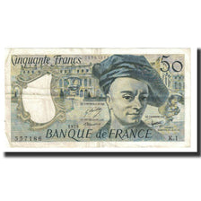 France, 50 Francs, Quentin de La Tour, 1976, STROHL TRONCHE DENTAUD, EF(40-45)