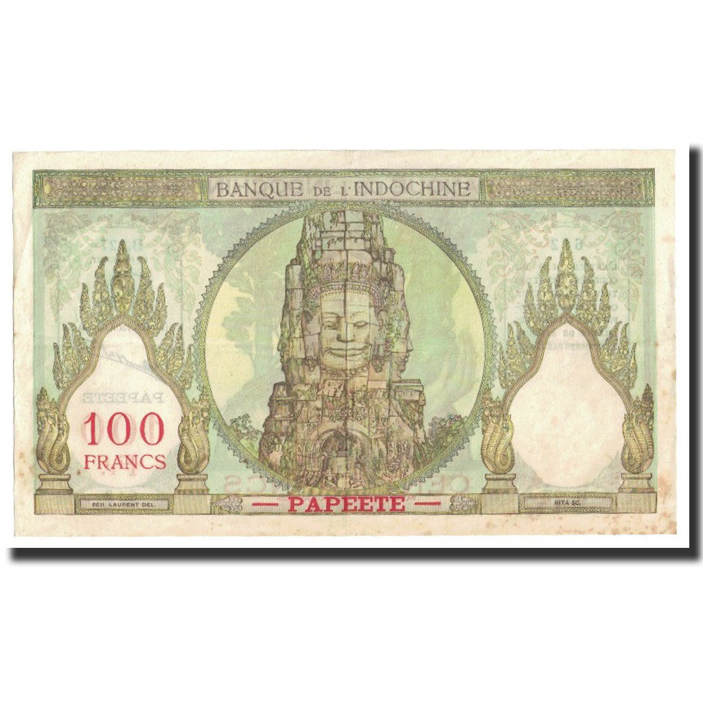 Banknote, Tahiti, 100 Francs, Undated (1939-65), KM:14d, EF(40-45)