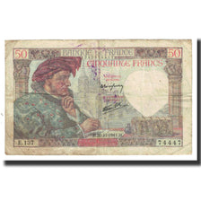 France, 50 Francs, Jacques Coeur, 1941, P. Rousseau and R. Favre-Gilly