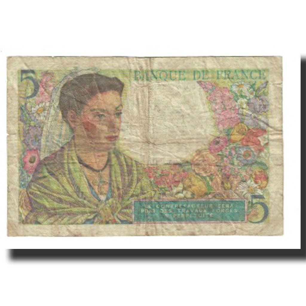 France, 5 Francs, Berger, 1943, P. Rousseau and R. Favre-Gilly, 1943-06-02