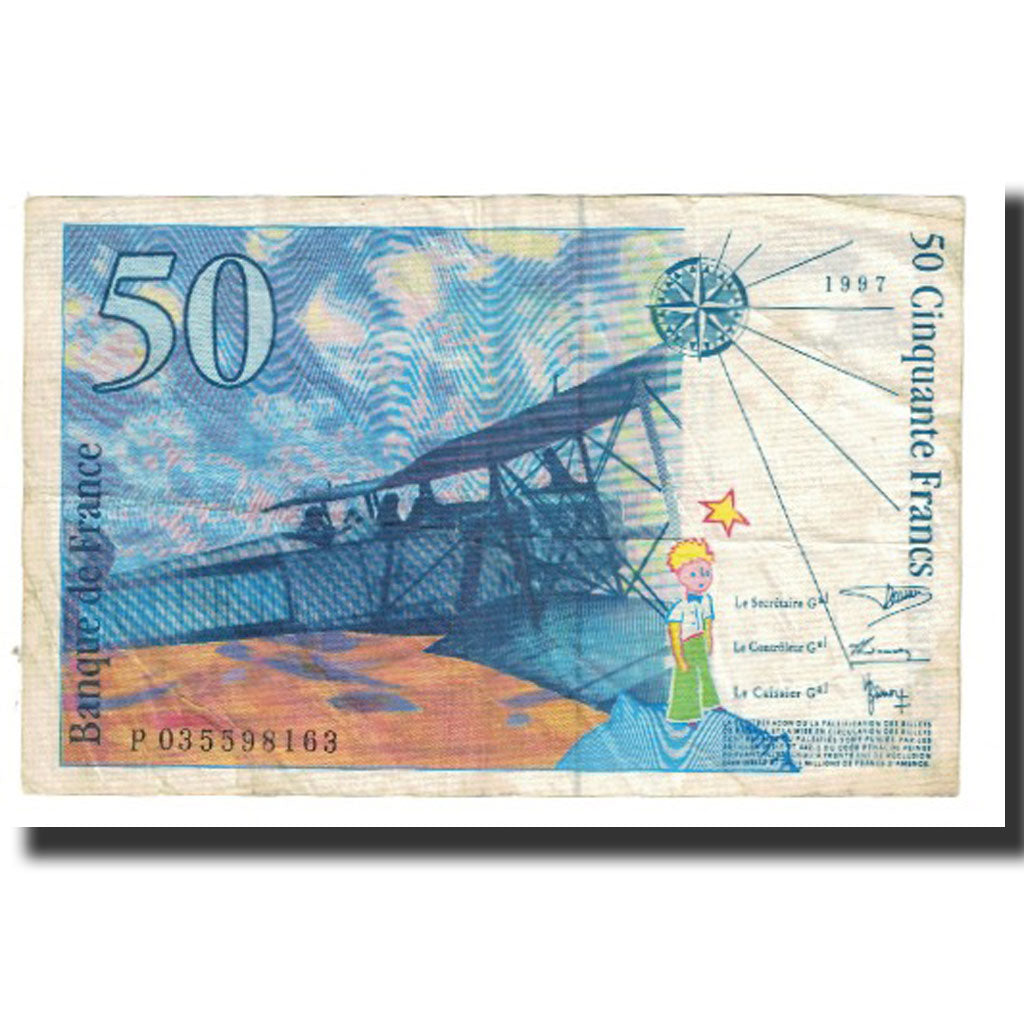 Frankreich, 50 Francs, St Exupéry, 1997, D.Bruneel-J.Bonnardin-Y.Barroux, S