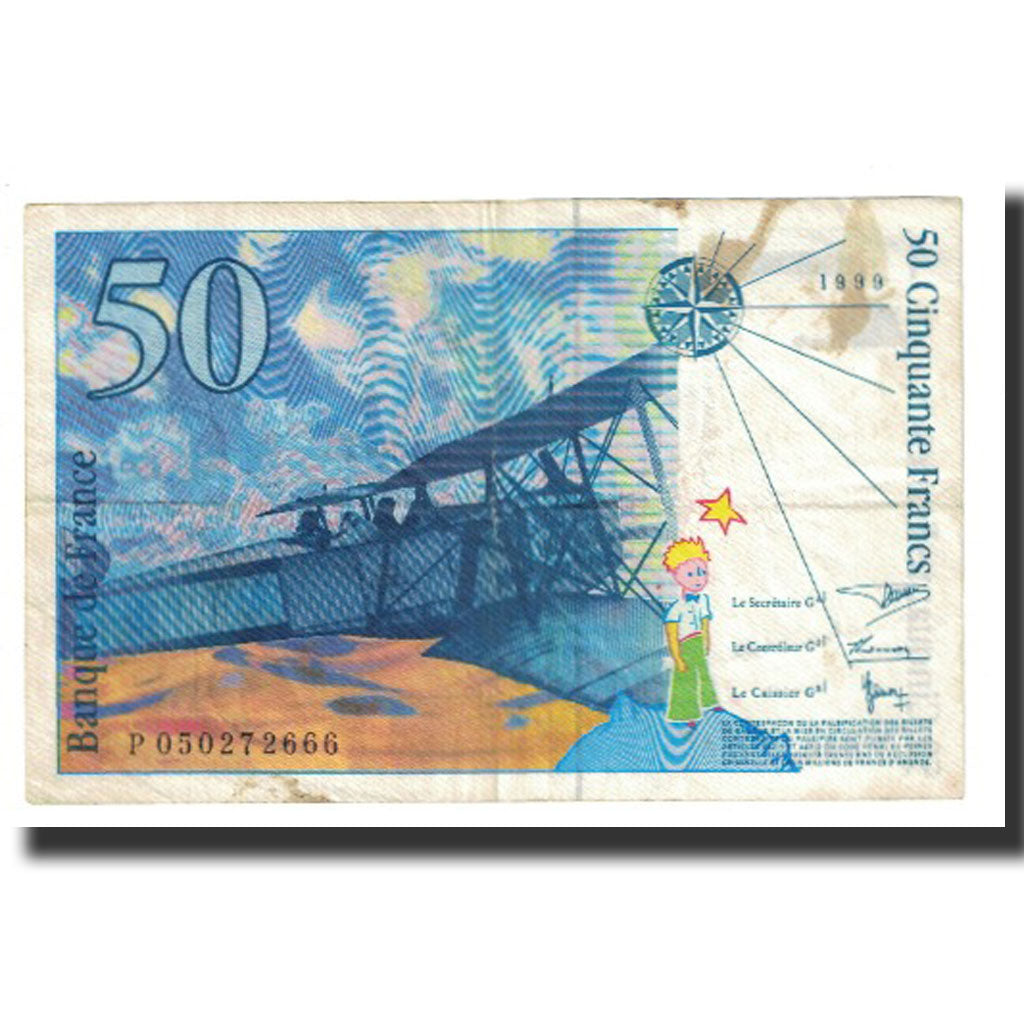 France, 50 Francs, St Exupéry, 1999, D.Bruneel-J.Bonnardin-Y.Barroux
