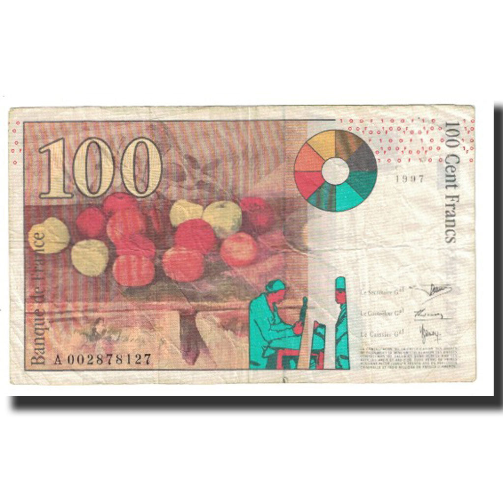 France, 100 Francs, Cézanne, 1997, BRUNEEL, BONARDIN, VIGIER, VF(20-25)