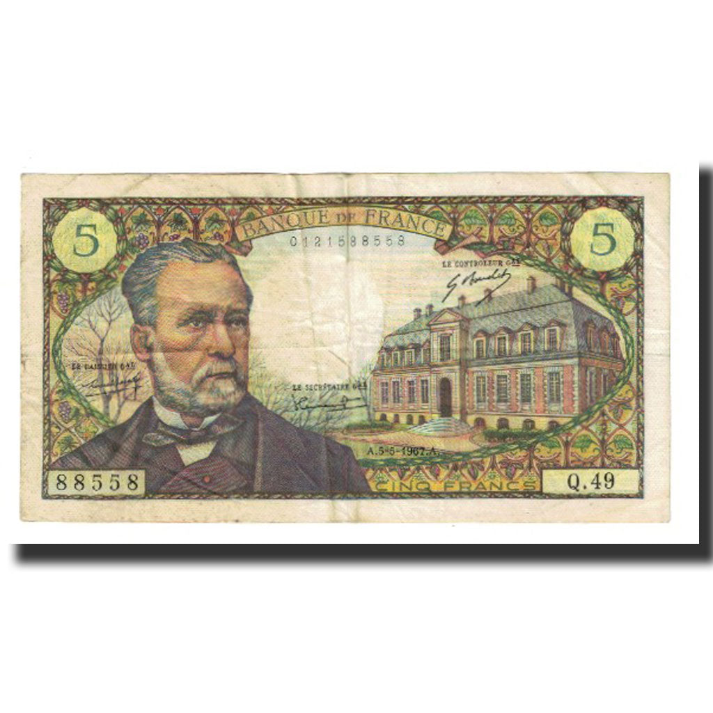 France, 5 Francs, Pasteur, 1967, R.Tondu-P.Gargam-H.Morant, 1967-05-05