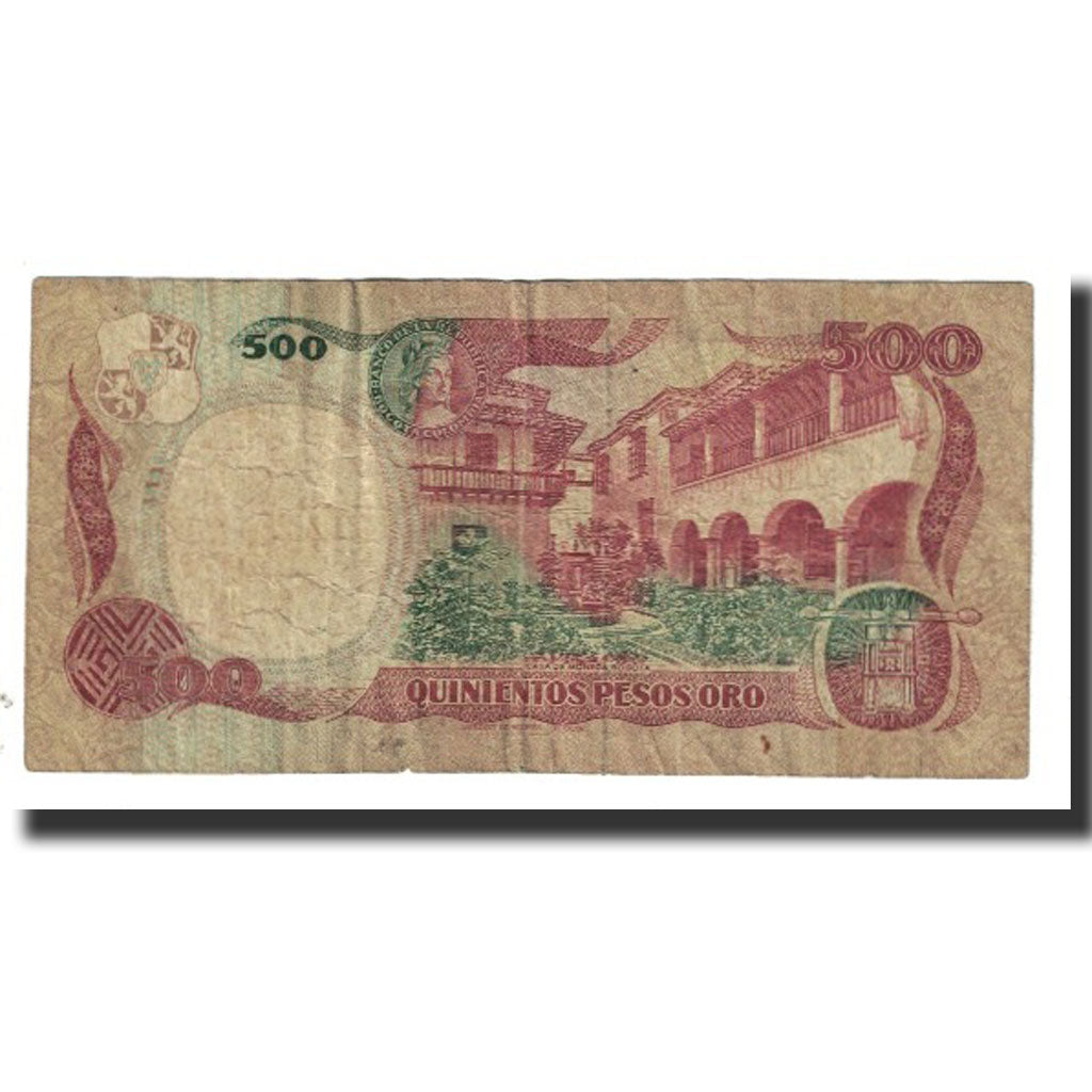 Banknote, Colombia, 500 Pesos Oro, 1987, 1987-10-12, KM:423c, VF(20-25)