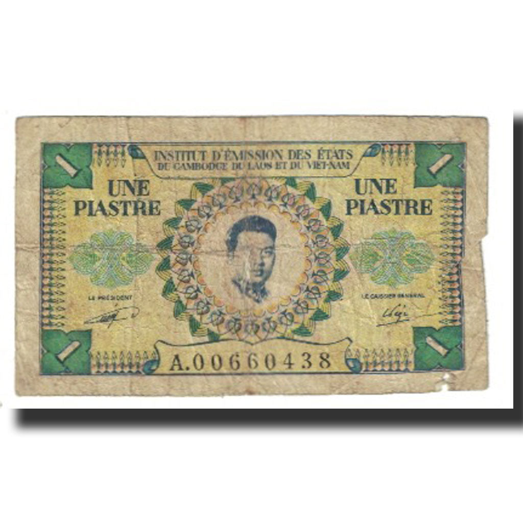 Banknote, FRENCH INDO-CHINA, 1 Piastre = 1 Dong, KM:104, VF(20-25)