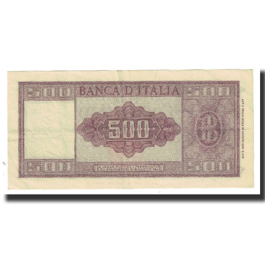 Banknote, Italy, 500 Lire, 1947, 1947-08-14, KM:80a, EF(40-45)
