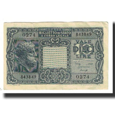 Billete, 10 Lire, Italia, KM:32a, MBC