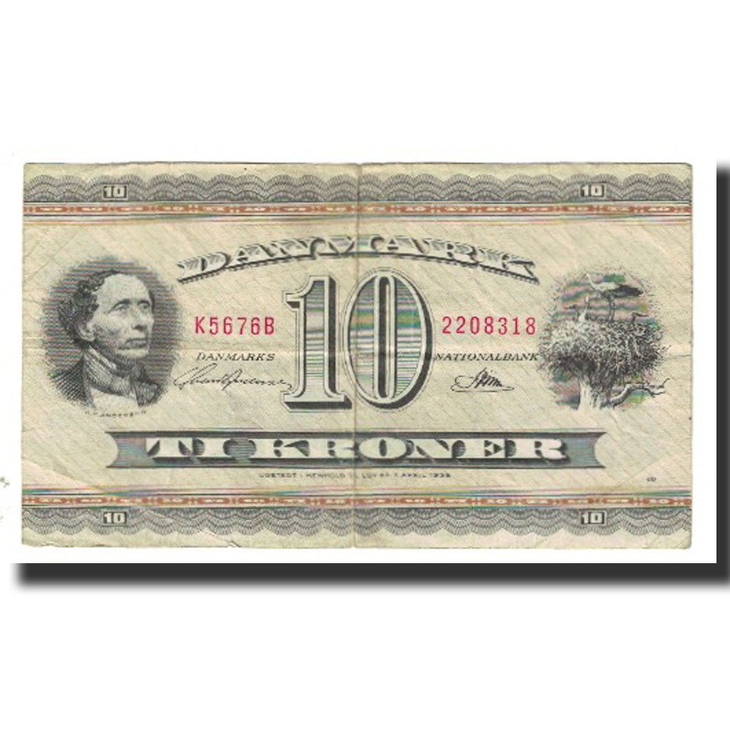 Banknote, Denmark, 10 Kroner, 1936, 1936-04-07, KM:44a, EF(40-45)