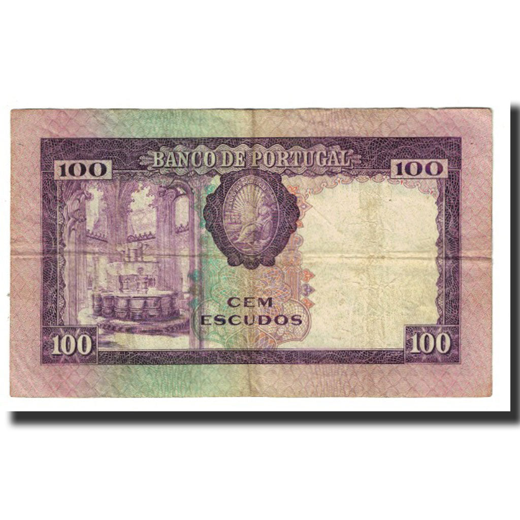 Banconote, Portogallo, 100 Escudos, 1961, 1961-12-19, KM:165a, MB