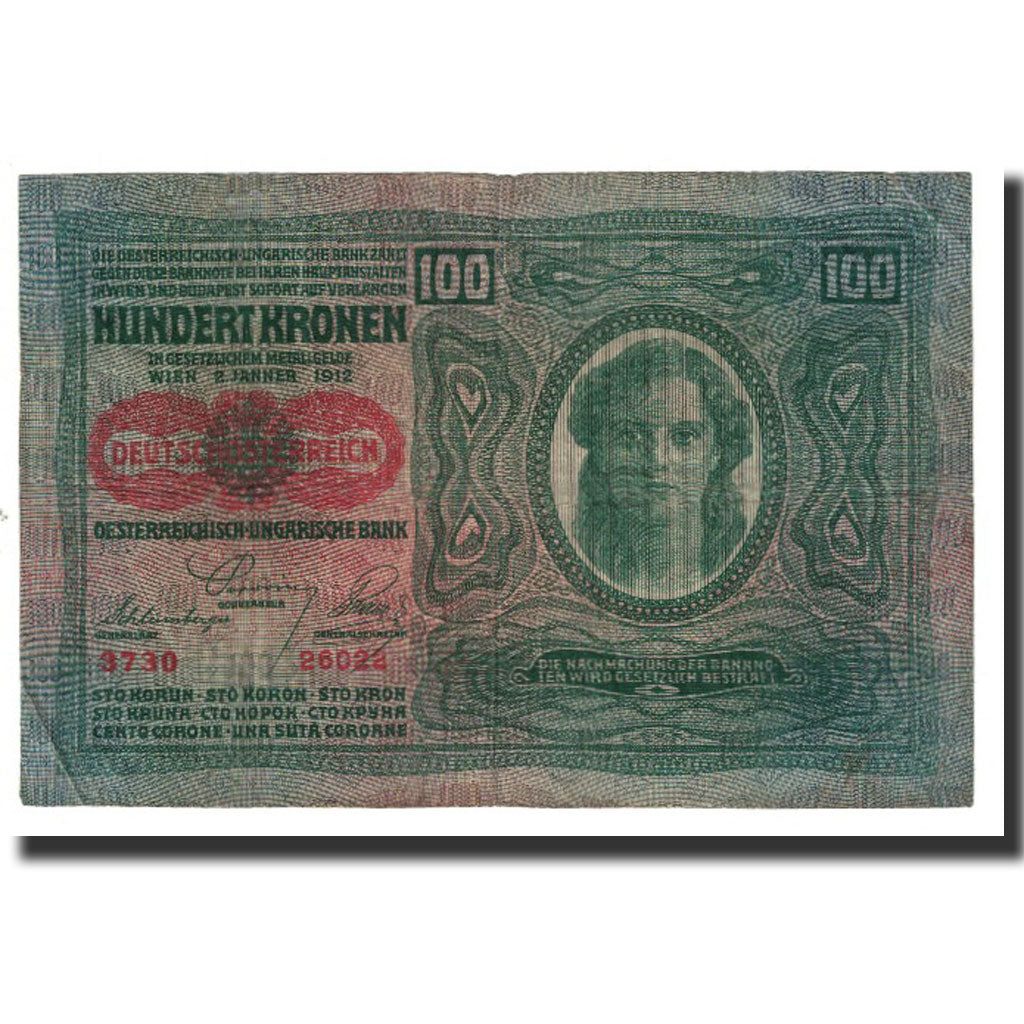 Banknote, Austria, 100 Kronen, 1912, 1912-01-02, KM:12, EF(40-45)