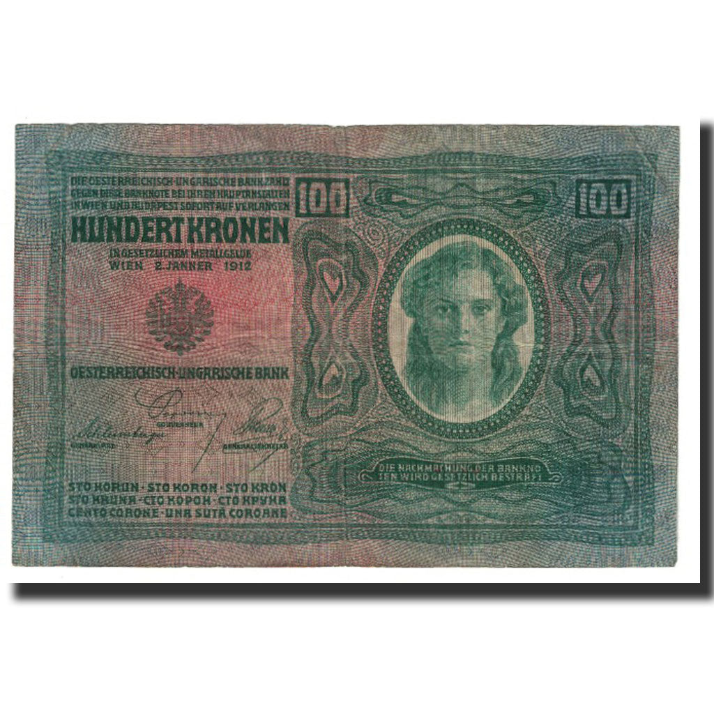 Banknote, Austria, 100 Kronen, 1912, 1912-01-02, KM:12, EF(40-45)
