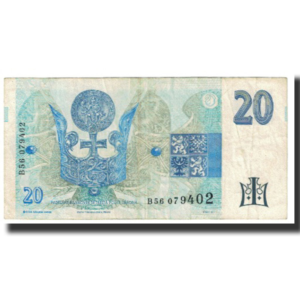 Banknote, Czech Republic, 20 Korun, 1994, KM:10a, VF(30-35)