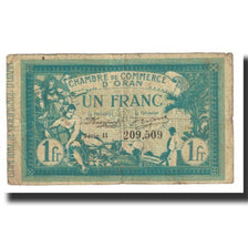 Banknote, Algeria, 1 Franc, 1915, 1915-11-10, VF(20-25)