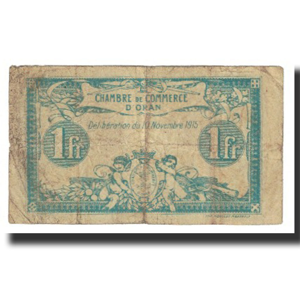 Banknote, Algeria, 1 Franc, 1915, 1915-11-10, VF(20-25)